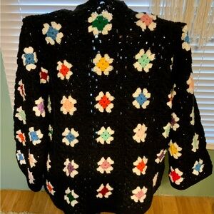 Hand knitted granny square cardigan